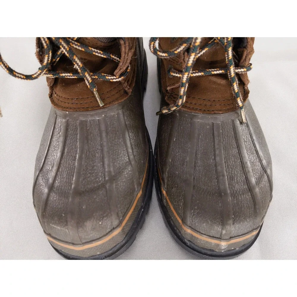 Rocky Snow Boots Men 9 Brown 200g Thinsulate Insulated Leather‎ Duck Boots